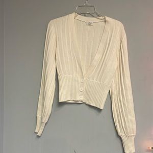 Wilfred Plunge Front Cardigan Light Birch color